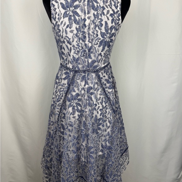 Just Taylor Blue Lace Fit & Flare Dress Size 2 Wedding Guest - Picture 5 of 6